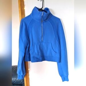 lululemon athletica Blue Half-Zip Sweatshirt Hoodie